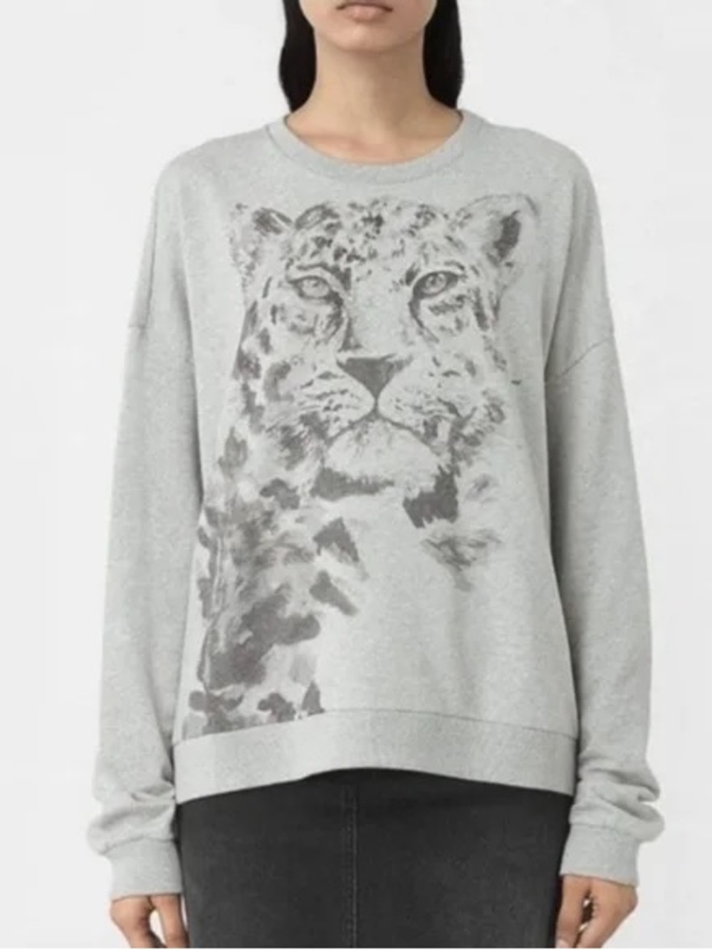 ALL SAINTS | Javan Lo Leopard Sweatshirt | S